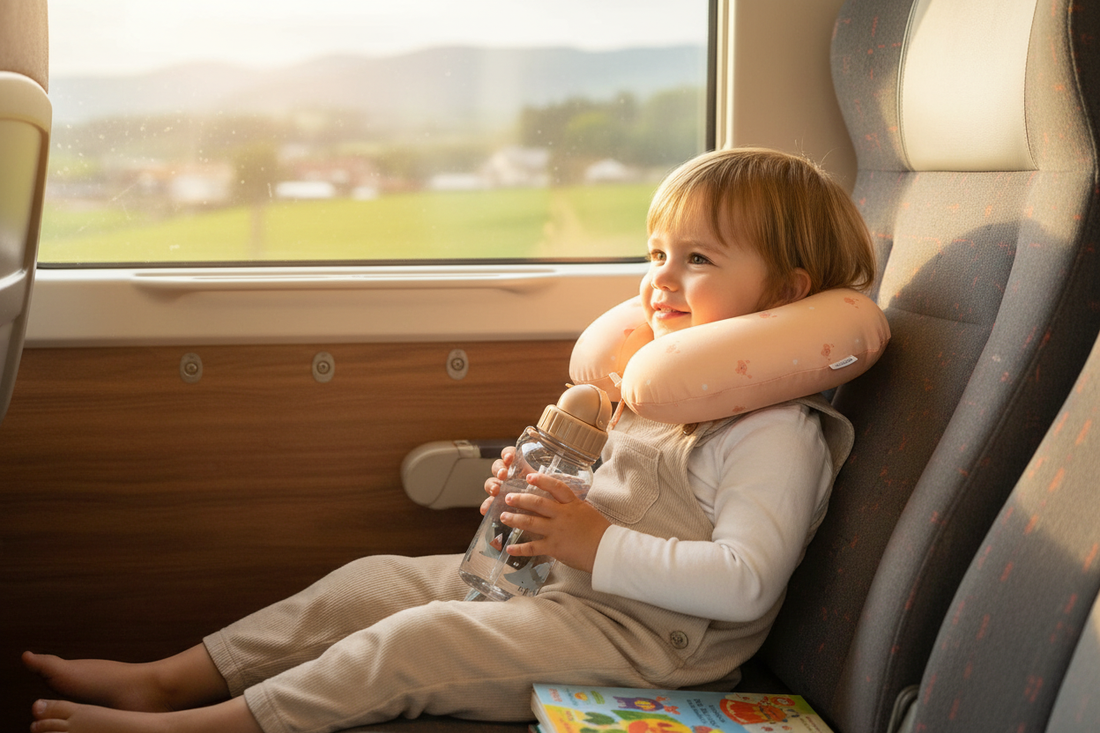 Familie mit Kindern beschäftigt sich unterwegs im Auto – Reisetipps für Kinder | ReiseHelden