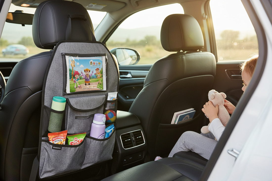 Auto-Organizer für den Vordersitz auf Familienreise – praktisches Reisezubehör für Kinder | ReiseHelden