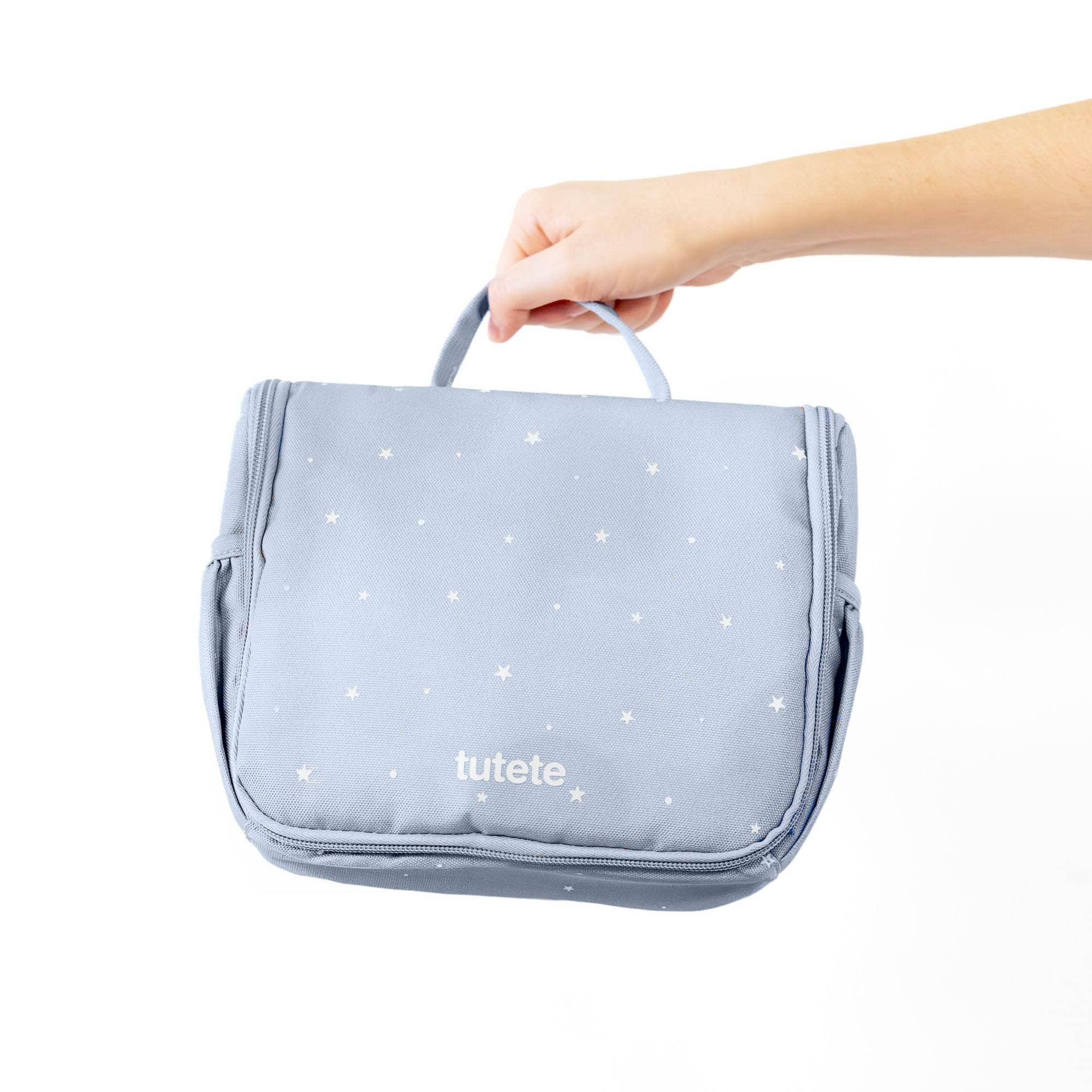 Kinder-Kulturtasche Tutete Stars in Blau wasserabweisend aus R-PET