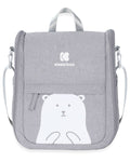 Kompaktes Reisebett Bär Grau mit 2-in-1-Tasche für Babys