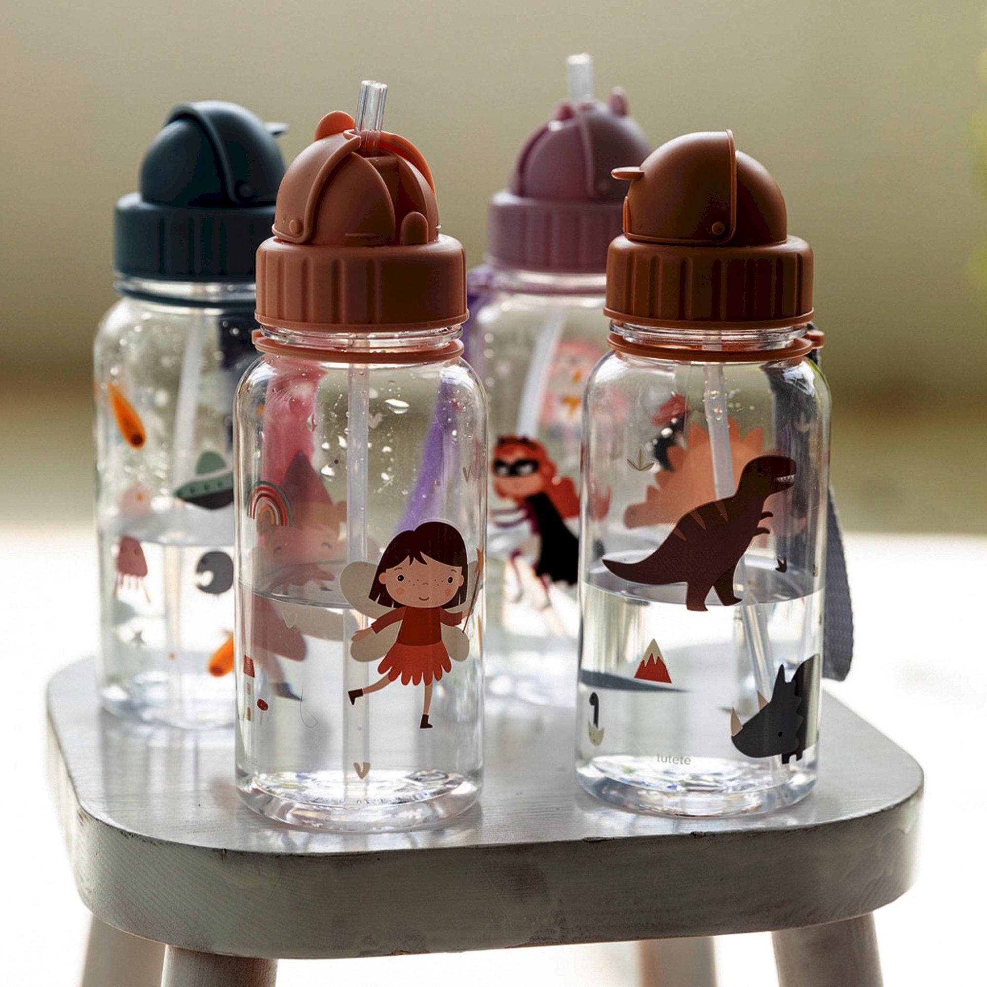 Kinder-Trinkflasche Dinos World – 500ml mit Strohhalm (Tritan, BPA-frei)