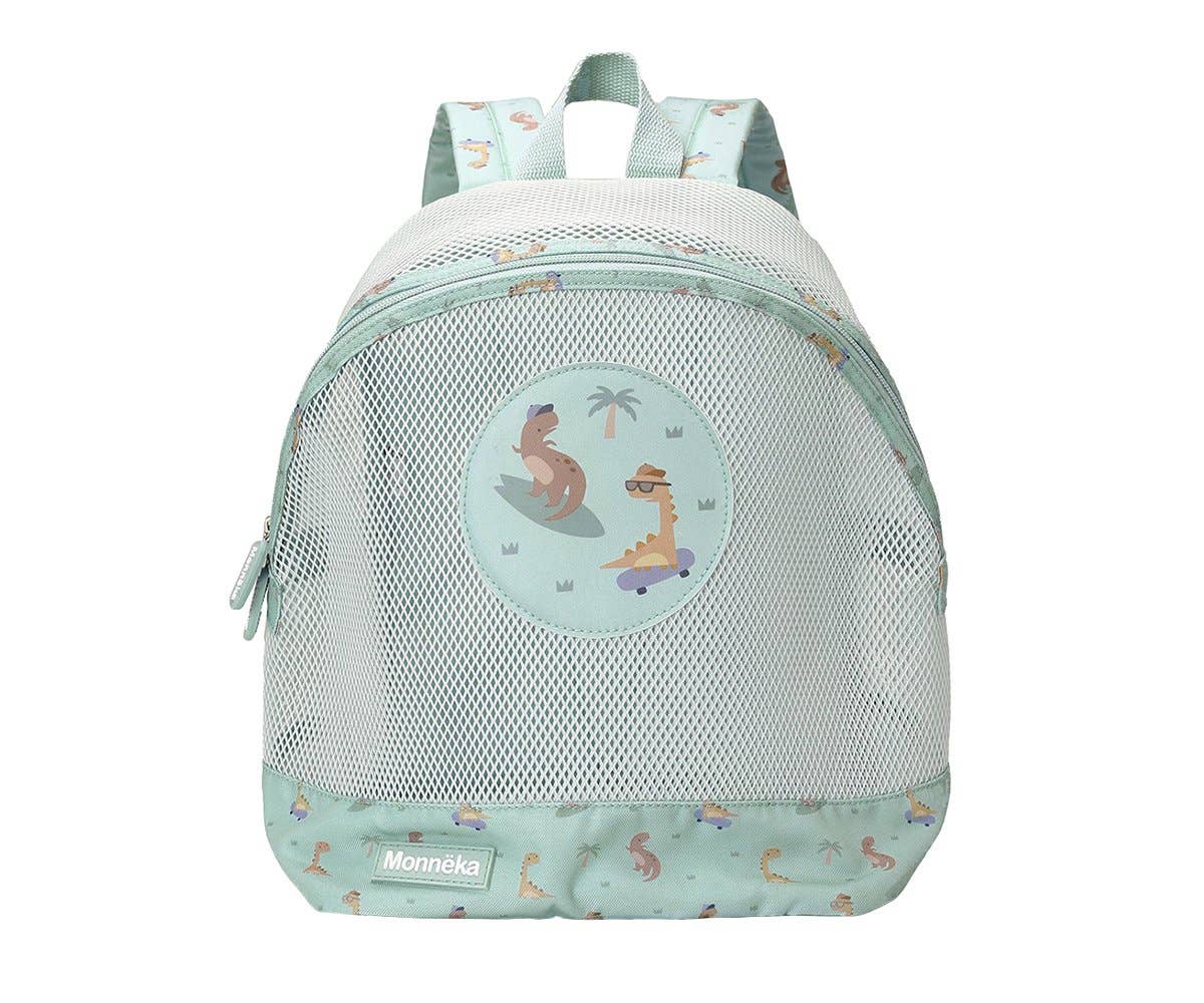 Kinder-Strandrucksack Anti-Sand Cool Dinos aus Netzstof