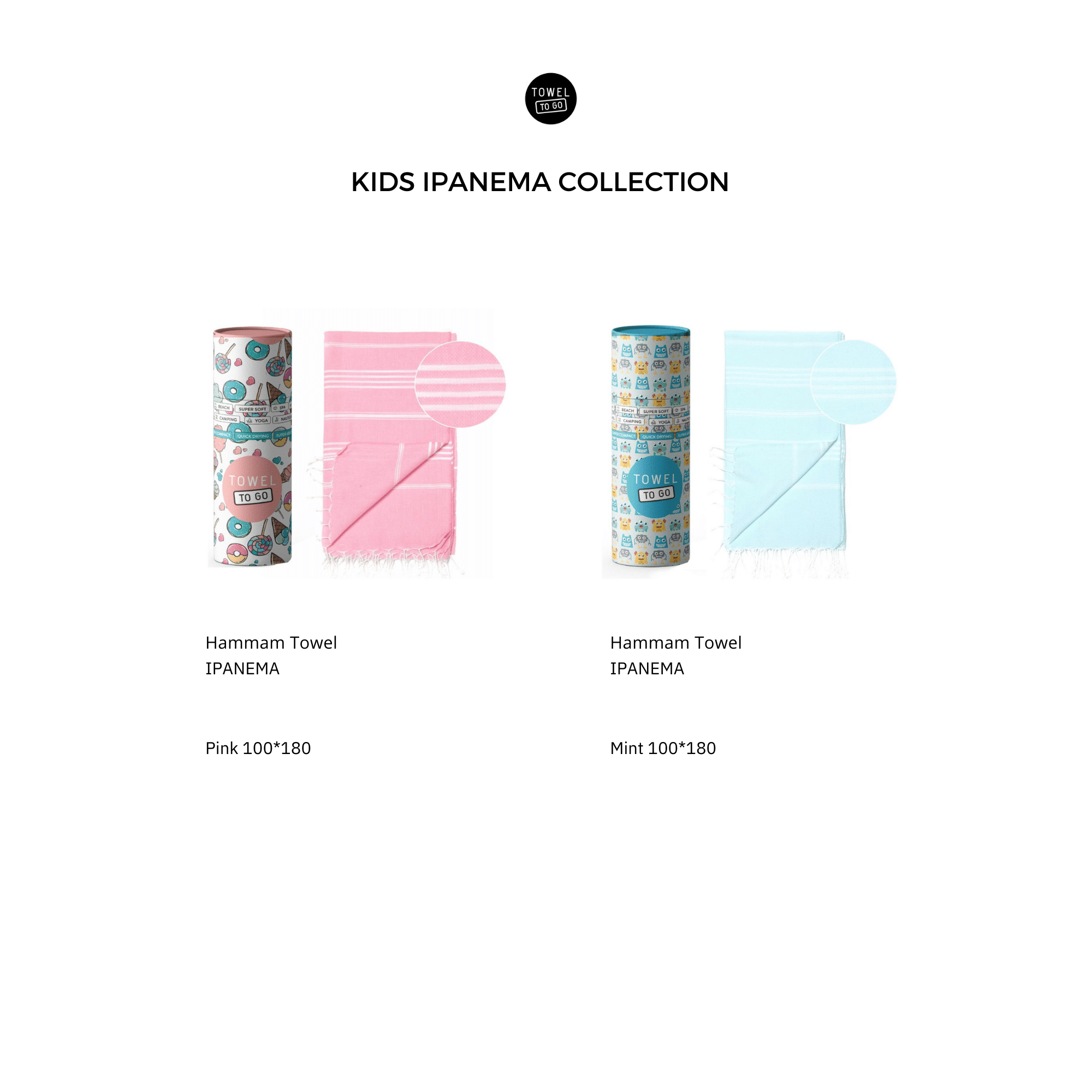 Kinder Hammam-Handtuch Ipanema – 100% Baumwolle | Mint