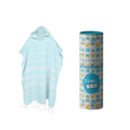 Kinder-Badeponcho Ipanema aus 100% Baumwolle in Mint mit Kapuze