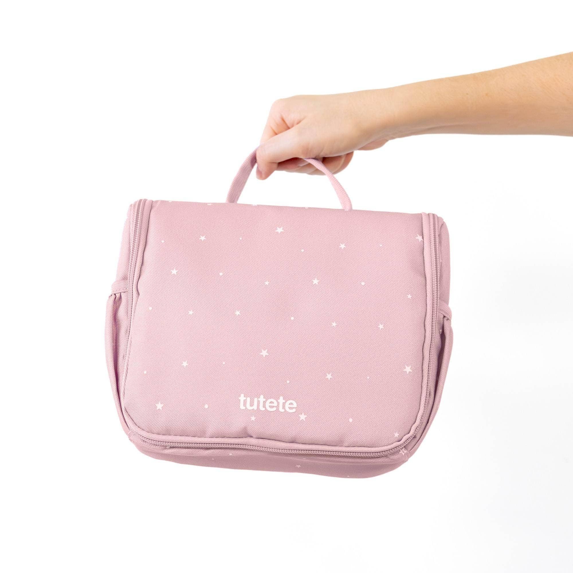 Kulturtasche Kinder Tutete Stars Pink – wasserabweisend & nachhaltig aus R-PET