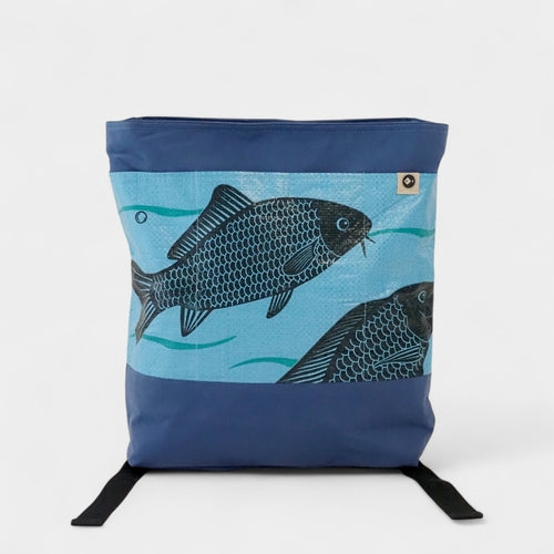Nachhaltiger Kinderrucksack – Hellblau | Handgemacht aus Kambodscha
