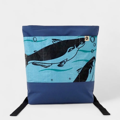 Nachhaltiger Kinderrucksack – Hellblau | Handgemacht aus Kambodscha