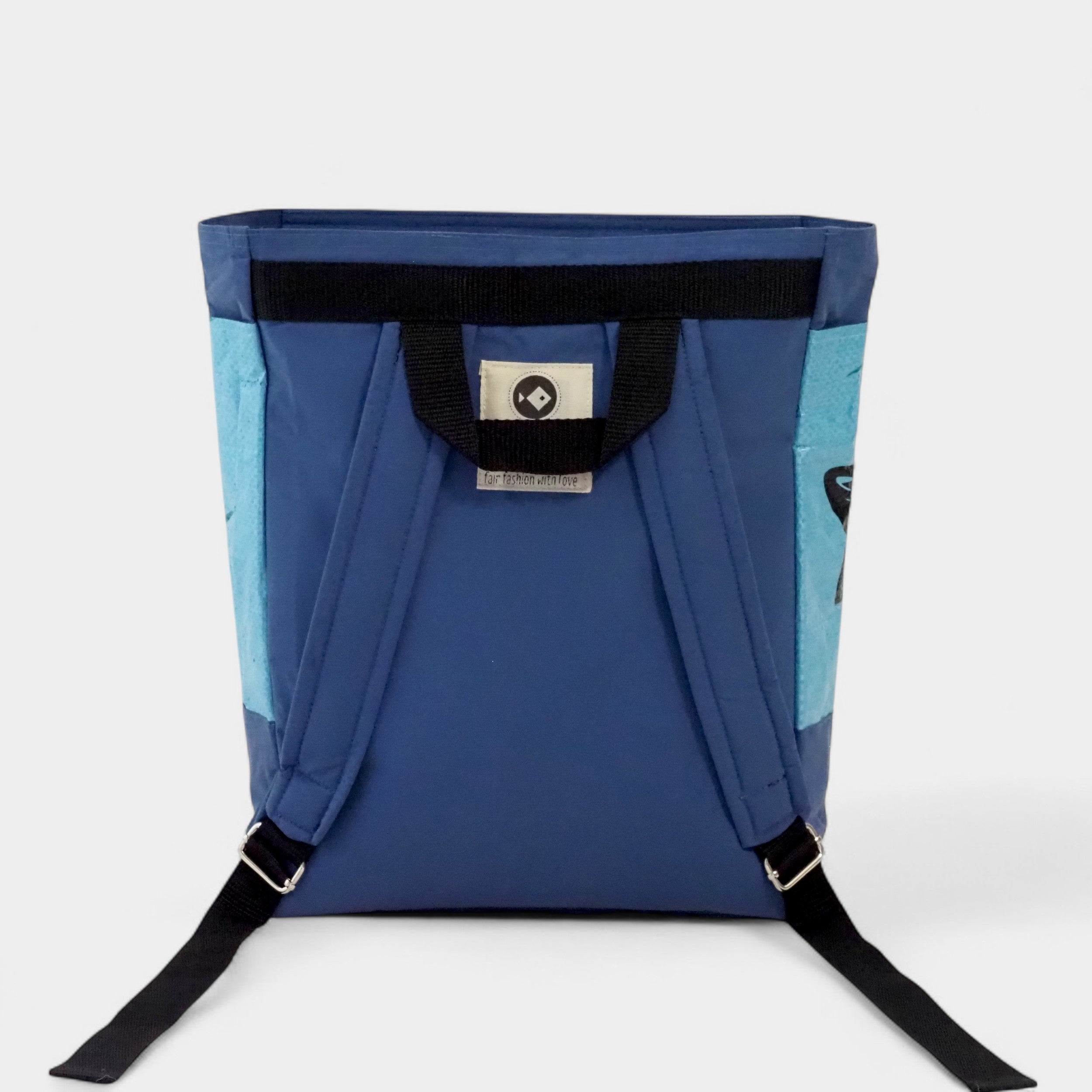 Nachhaltiger Kinderrucksack – Hellblau | Handgemacht aus Kambodscha
